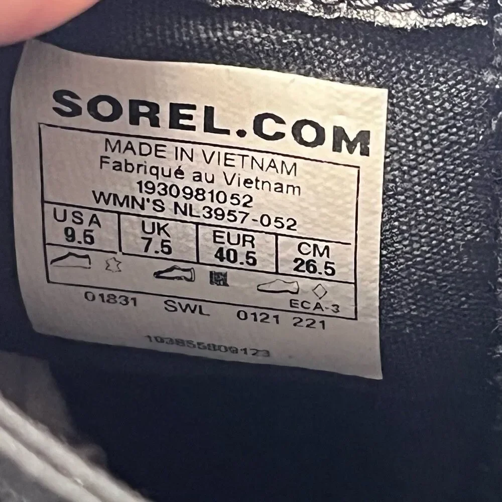 Sorel Boots Womens 9.5 Gray Lennox Waterproof Chelsea Gorpcore Outdoor Rugged